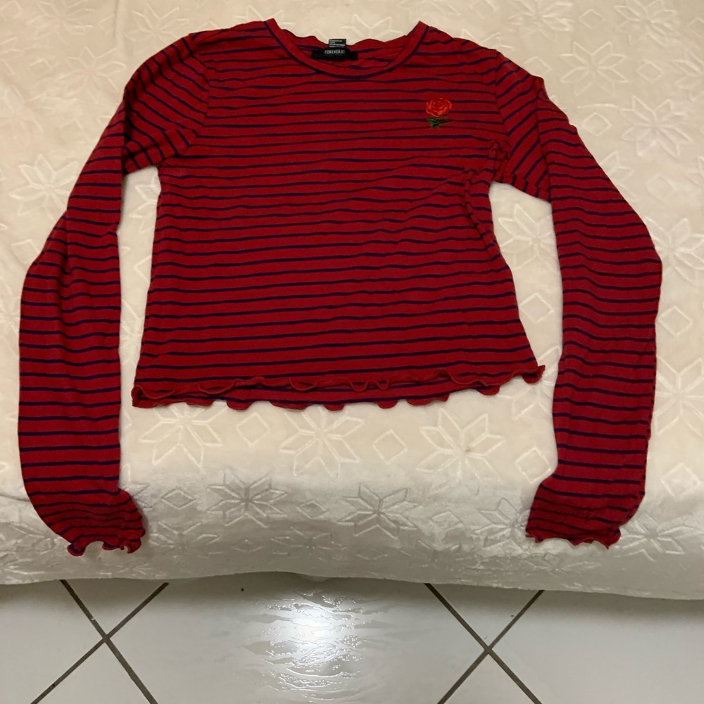 Red Stripped long sleeve